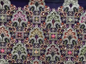 Wholesale 44 Inch Heavy Work <b>Embroidery</b> Fabric Luxury Stone Work Dress <b>Material</b> 55 Inch Panna Premium Quality Textile Factory - Product Image 2