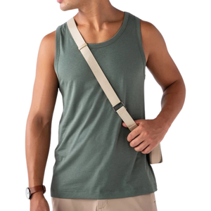 Débardeur côtelé personnalisé OEM ODM pour homme, sans manches, en coton, avec poche, style musculaire, vêtement de mode estival - Product Image 2