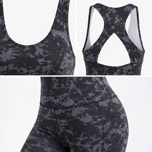 Mono de mujer de cintura alta con estampado de camuflaje, sin mangas, cuello en U, largo completo, ropa de gimnasio, control de abdomen, faja moldeadora, tallas grandes - Product Image 6