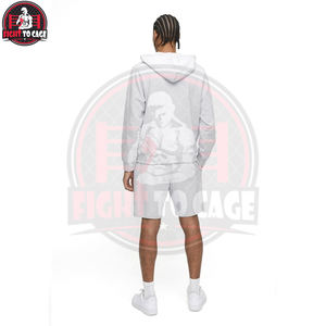 Nueva Llegada al Mejor Precio, Sudadera con Capucha y Cierre Completo de Diseño Único, Cómoda y Ligera, Corte Básico Regular, y Conjunto de Pantalones Cortos de Corte Relajado - Product Image 3