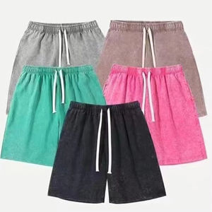 Wholesale <b>Vintage</b> <b>Men's</b> <b>Shorts</b> High Quality Heavyweight Acid Washed Quick Dry Streetwear Sun-Faded Look Pockets Solid Pattern - Product Image 6