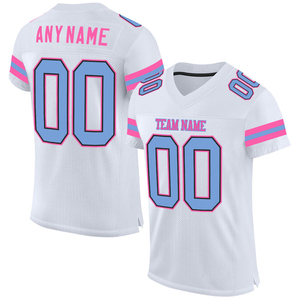 Camiseta de Fútbol Americano Personalizada, Negra y Azul, de Malla, Cuello en V, Manga Corta, Impresión Sublimada, Nombre del Equipo, Cualquier Nombre, 00, Ropa para Hombre Adulto - Product Image 3