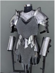 Armadura de Caballero Medieval Hecha a Mano, Conjunto de Acero Plateado, Disfraz de Cosplay, Acero Inoxidable, Cuerpo Completo, Estilo Antiguo Moderno - Product Image 5