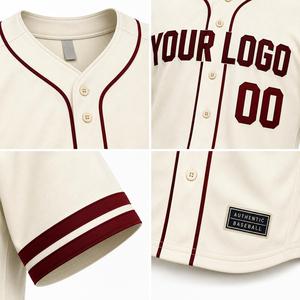 Maillot de baseball personnalisé pour homme, style vintage, boutons sur le devant, manches courtes, respirant, coupe classique, vêtements pour toutes les saisons - Product Image 3