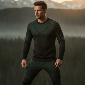 Survêtement de compression multicolore pour homme, personnalisable avec logo, vêtements de sport respirants pour la gym et le fitness, tenue de jogging et de sport - Product Image 5