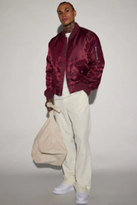 Veste bomber en satin de haute qualité, veste de sport varsity pour homme, tissu satiné, boutons sur le devant, veste letterman brodée pour homme - Product Image 5