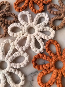 Elegant Flower Shape Macrame Coasters Boho Chic Floral <b>Table</b> <b>Mats</b> Suitable for Cups Glasses and Mugs Drink <b>Mats</b> From India - Product Image 5
