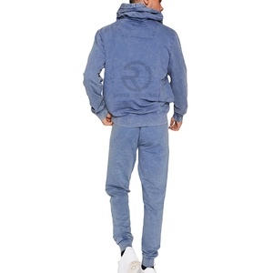 Qualité supérieure Hommes Survêtements Streetwear Acid Washed Survêtement Logo Personnalisé Courir En Plein Air Jogging Ensemble Léger - Product Image 3