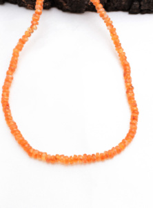 Cuentas facetadas de cornalina natural de 4 mm, collar de piedras preciosas, piedra preciosa para la elaboración de joyería fina. - Product Image 6