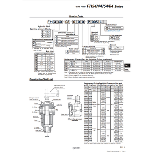 FH342-06-500-P010กรองสายอุปกรณ์การกรองอุตสาหกรรมนิวเมติก SMC - Product Image 1