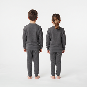 Conjunto deportivo de algodón y forro polar para niños, con capucha, logotipo personalizado, ropa deportiva de invierno unisex para niños, al por mayor. - Product Image 2