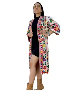 Chaqueta de trabajo bordada para mujer y niña, prendas de vestir, Banjara, soporte tejido, 100% algodón, chaqueta Safari, venta al por mayor - Product Image 1