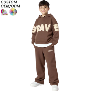 Sweat-shirts à capuche décontractés pour enfants, garçons et filles, en coton 100% tricoté, surdimensionnés, chauds pour l'automne et l'hiver, en molleton - Product Image 5