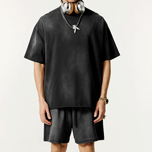 Camisetas de Algodón con Estampado Gráfico, Lavado Ácido, Estilo Vintage, Unisex, Talla Grande, Personalizables, de Alta Calidad para Hombre - Product Image 1