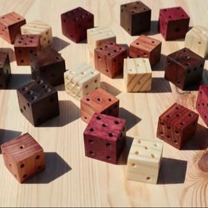 Handcrafted Wooden Polyhedral <b>Dice</b> 7-Piece Eco-Friendly Durable Collectible <b>Set</b> for Dungeons Dragons Fantasy RPG Gaming Tradebyd - Product Image 1