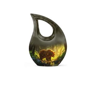 Urna Conmemorativa de Cenizas Humanas de Metal Dorado Personalizada al por Mayor, Mini Urna de Recuerdo para Cenizas, Diseño Funerario Moderno de Aluminio - Product Image 6