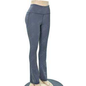 Pantalones de yoga acampanados con control de abdomen para mujer, ligeros, sin costuras frontales, para ciclismo - Product Image 6
