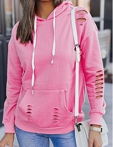 SFIVE INDUSTRIES Sudaderas con Capucha Personalizadas al por Mayor para Mujer, Color Rosa, Estilo Desgastado, Transpirables, para Mujer, Talla Grande - Product Image 2