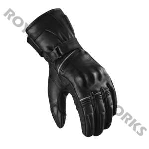 Gants de moto d'hiver en cuir véritable doublés pour hommes, noirs, de luxe, personnalisables, pour la conduite, vente en gros - Product Image 4
