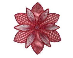 Designer Hand-Woven <b>Blue</b> Floral Placemat Royal <b>Blue</b> Petal Pattern Decorative Table Mat Heat Insulated Dining Room Accessory - Product Image 3