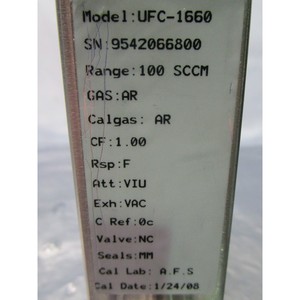 Unit UFC-<b>1660</b> Mass Flow Controller, MFC, A2, 100 - Trusted Global Legacy Semiconductor Equipment and Parts at - Product Image 6