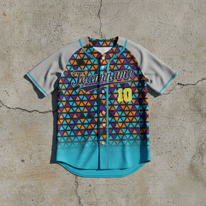 Maillots de baseball rayés personnalisés en gros, haute qualité, 100 % polyester, ensemble de maillots de baseball vierges pour adultes et équipes débutantes - Product Image 4