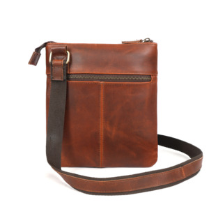 Full Grain <b>Leather</b> Messenger Bag – Men's Women's Crossbody <b>Purse</b>, Travel Shoulder Bag - Product Image 5