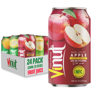 Venta al por mayor mejor precio bebida de jugo de manzana 330ml (11,1 floz) VINUT Vietnam fábrica muestra gratis y diseño, Etiqueta Privada, (OEM,ODM) - Product Image 1