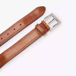 PIHA SPORTS Men's Polo Belt 100% Full Grain Leather with Steel Letter Buckle Lightweight Great for <b>Jeans</b> Casual Cowboy <b>Work</b> Wear - Product Image 2