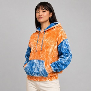 Sudadera con Capucha para Mujer, Estilo Moderno, Lavado Ácido, Tela de Felpa Suave, Acabado Único, Comodidad Diaria para un Estilo Informal - Product Image 4