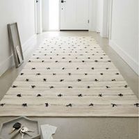 Bester Preis Bohemian Handgefertigter Bio-Baumwoll-Teppich Rechteckig Geometrisches Muster Flachflor Jute-Rückseite für Wohnzimmer