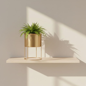 Gold <b>Metal</b> Planter with <b>Stand</b> Elegant Decorative Flower Pot Holder Modern Indoor <b>Plant</b> Display for Living Room Bedroom Office - Product Image 3