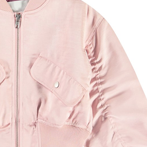 แจ็คเก็ตบอมเบอร์ทรงวาร์ซิตี้แบบยูนิเซ็กส์สำหรับฤดูใบไม้ผลิ  โลโก้ด้านหน้า  กันลม กันน้ำ  สไตล์ชิคสตรีทแวร์ สำหรับชุดแฟชั่นตามเทรนด์ประจำฤดูกาล - Product Image 3