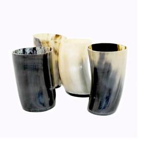 Verre en corne de buffle naturelle, artisanal de qualité supérieure, pour boissons, en promotion - Product Image 1