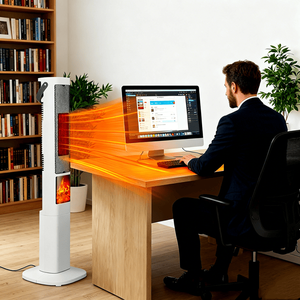 Calentador Eléctrico Oscilante de Calentamiento Rápido, Ángulo Amplio de 120 Grados, Calor 30% Más Rápido, Llama 3D, 5 Temporizadores, Control Remoto, Seguro y Silencioso - Product Image 4