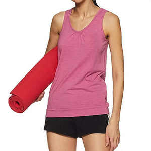Women's Athletic Tank <b>Tops</b> 100% Cotton Breathable Solid Casual ODM Quick Dry Gym Running Sleeveless Fitness Sports Vest <b>Top</b> - Product Image 4