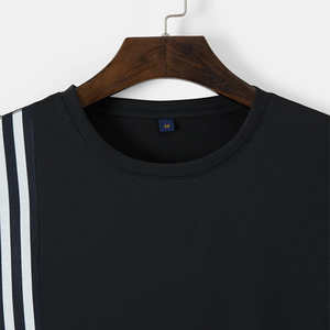 Camiseta Casual de Manga Corta a Rayas para Hombre, Nueva Colección 2026, Camiseta de Algodón y Lino, Tops de Moda, Camiseta Personalizada de Alta Calidad - Product Image 3