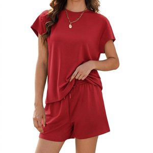 Custom Logo Printing Above Knee Solid Quick Dry Women Shorts <b>Set</b> Breathable Low Moq Odm Oem Service 2026 Women's <b>Sets</b> - Product Image 5