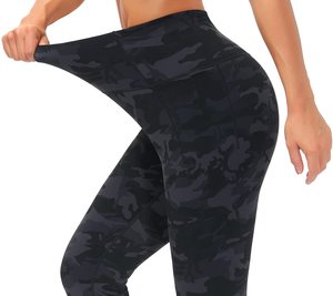 High Waist Full Length <b>Camo</b> Print <b>Leggings</b> For <b>Women</b> Sporty Stretch Knitted Workout Pants All Seasons - Product Image 1