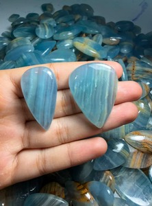Lot en gros de cabochons de calcite bleue naturelle de qualité, pierres précieuses de taille libre pour la fabrication de bijoux fins - Product Image 2