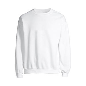 HIFFU SPORTS WEAR <b>Men</b> White Crew Neck Long Sleeve Sweatshirt 100% Cotton Plain Knitted All Seasons Hand Wash <b>Only</b> Quick Dry - Product Image 5