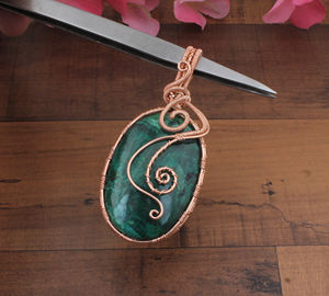 จี้เพทายชุบแพลตตินัมแบบไม่ซ้ำใคร สร้อยคอทำมือสไตล์วินเทจ ลวดเงินพันรอบ พร้อมคุณสมบัติบำบัดตามธรรมชาติ เครื่องประดับสไตล์โบโฮ ของขวัญ - Product Image 5