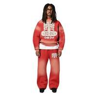 Ensemble de survêtement homme 2026 oversize écologique respirant avec sweat à capuche et pantalon de jogging, brodé, style streetwear, logo personnalisé, hiver