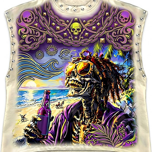 Camiseta sin mangas con estampado DTG de diamantes de imitación personalizados, 100% algodón, tela suave, estilo vintage moderno, para un uso cómodo unisex. - Product Image 3