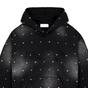 Sweat à capuche léger et respirant en polaire avec strass, haute qualité, coupe classique, pour homme, en polyester/coton, idéal pour l'extérieur – Offre Spéciale Hiver - Product Image 2