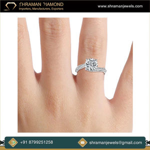 Anillo de Eternidad de Plata Sólida 925 con Incrustaciones de Moissanita VVS de 2 Quilates, Clásico, Moderno y de Alta Calidad, Chapado en Platino, para Mujer - Product Image 5