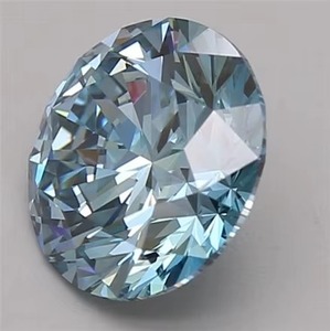 เพชรทรงกลมโตจาก2.22ct VVS1สีฟ้าสดใสแฟนซี - Product Image 4