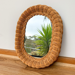 On-trend boho style <b>mirror</b> with logo custom made handwoven rattan framed wall <b>mirrors</b> best price - Product Image 6