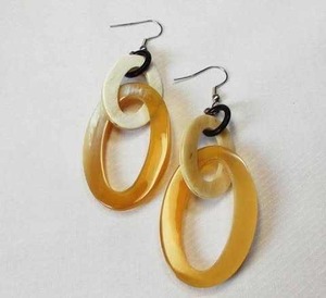 Handcrafted Natural Horn Earrings Sustainable Lightweight <b>Fashion</b> <b>Jewelry</b> Women by Madiha Art And Craft - Product Image 6