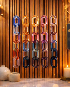 Luxury Modern Eco-Friendly Resin Chain Link Wall <b>Decor</b> Curated Loop Hanging | Decorative Accent for Living Room <b>Bedroom</b> - Product Image 2